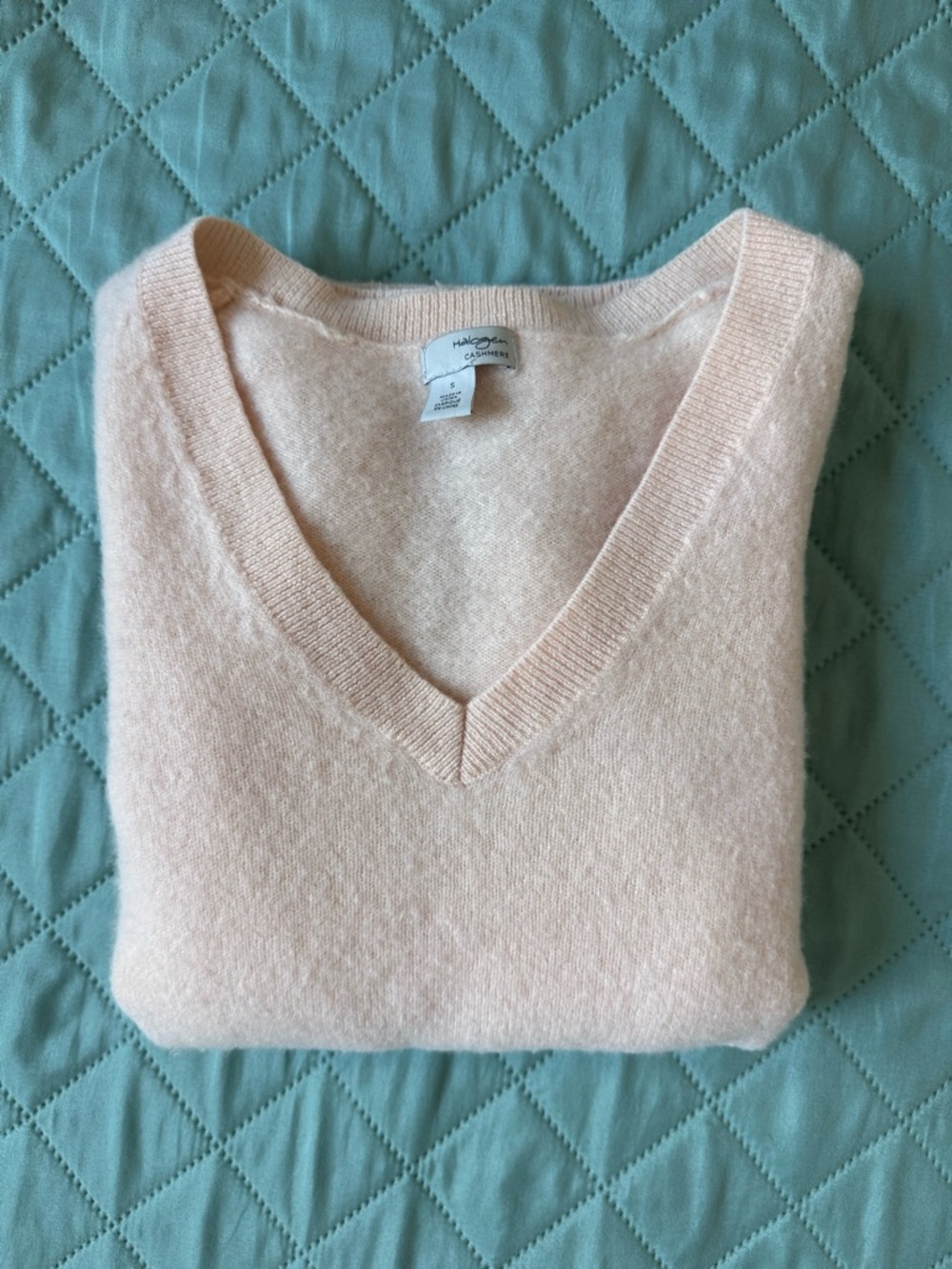 Halogen 100% Cashmere Sweater Soft Cream Size S Minimalist Cozy Soft girl